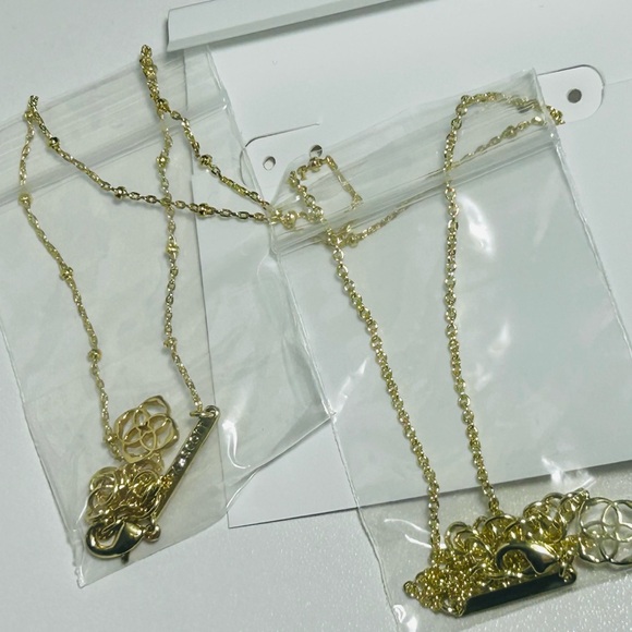 Kendra Scott Elisa Gold Necklace w/ Neon Yellow Pendant + BONUS Necklace NWT - Picture 7 of 7
